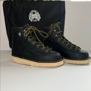 DARCSPORT LINCON HAWK BOOTS Black and Cream High-Top Boots